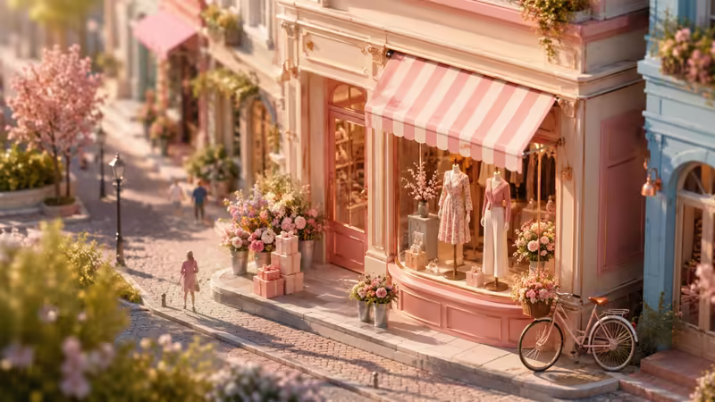 La Vitrine — cinematic scroll website world for boutiques and fashion brands