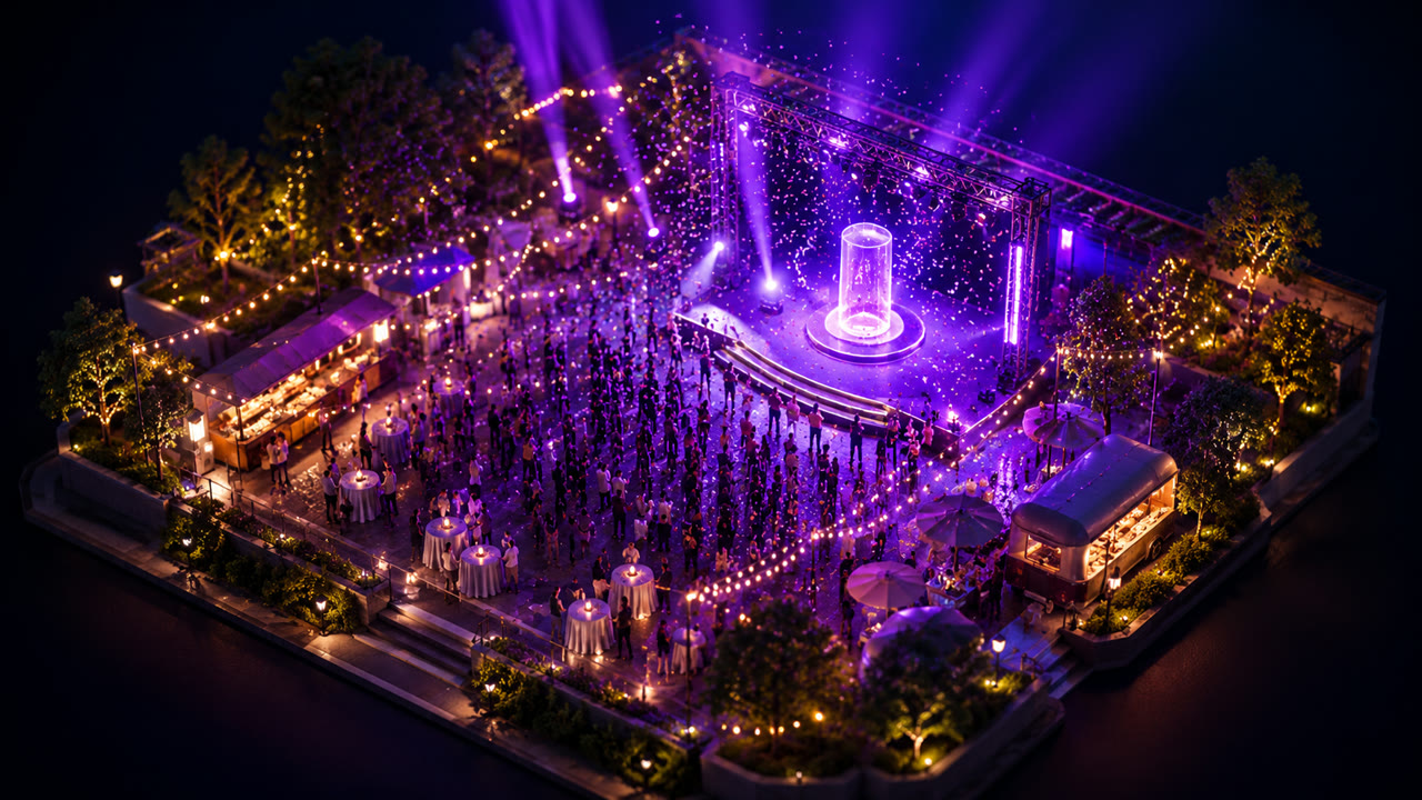 The Big Night — cinematic scroll website world for events and product launches