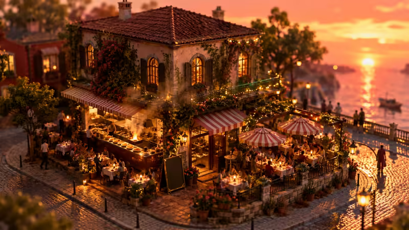 Midnight Kitchen — cinematic scroll website world for restaurants and cafés